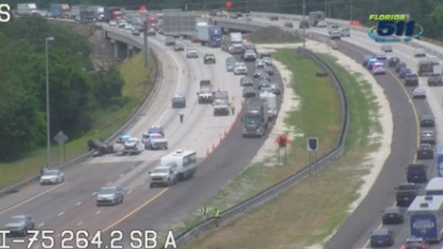 4-vehicle crash shuts down I-75 for several hours on Saturday: FHP
