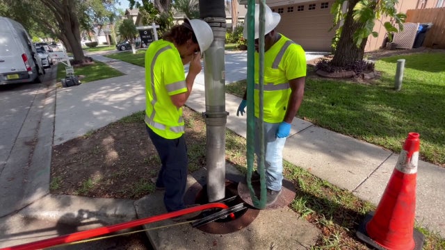 Hillsborough crews use small robots to help clean out stormwater system