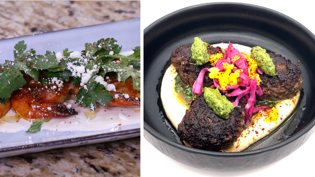 Dinner DeeAs recipes: Harissa Shrimp Kebabs, Beef Kofta Meatballs