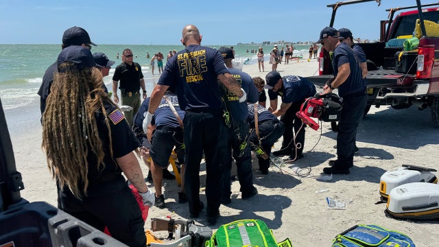 Person hospitalized after being pulled from water on Treasure Island Beach