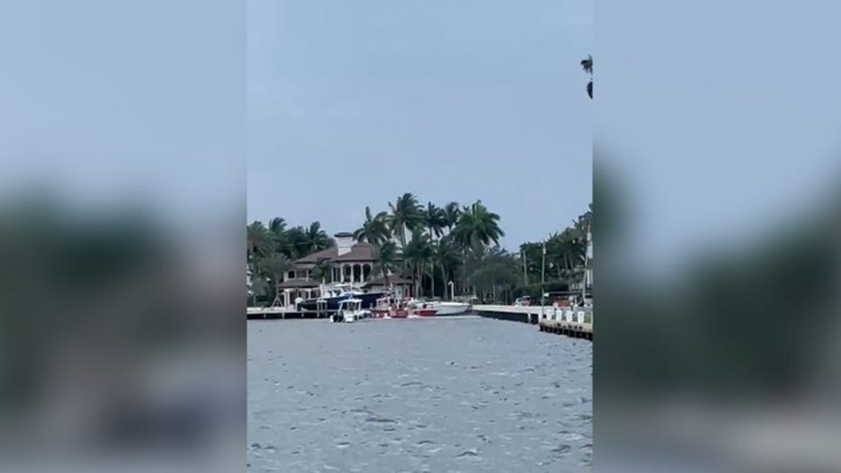 The Coast Guard shared an update that cleanup efforts are underway following a reported boat explosion on Memorial Day near Fort Lauderdale, Fla. (U.S. Coast Guard/@USCGSoutheast)
