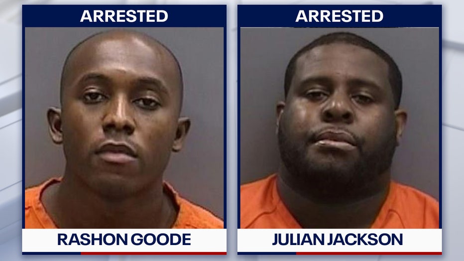 Rashon Goode and Julian Jackson mugshots courtesy of the Hillsborough County Sheriff's Office.