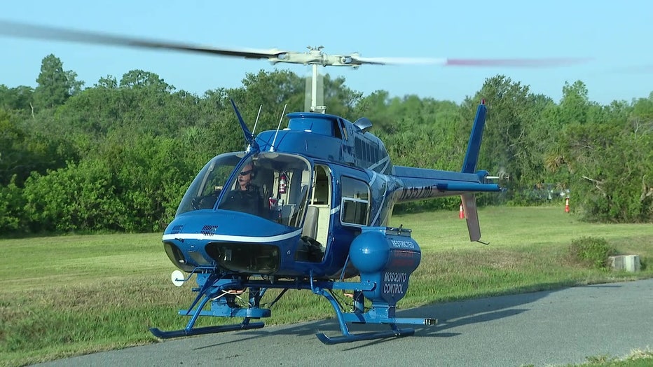 Pictured: Hillsborough County Mosquito Control Helicopter.