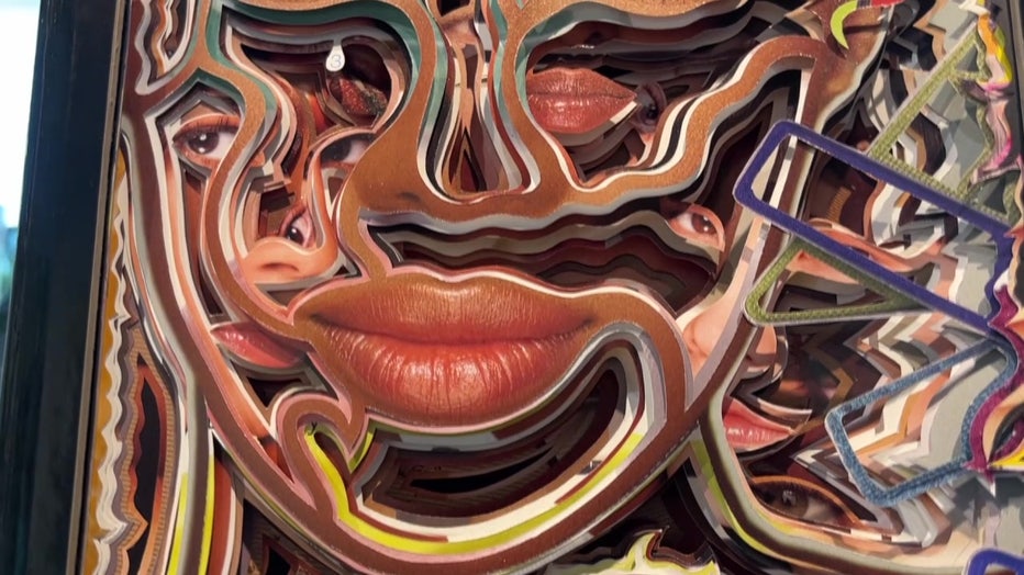 Ted Wray cuts into books to create works of art that can take 8-80 hours to complete.