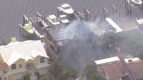 Fire rips through waterside home in New Port Richey