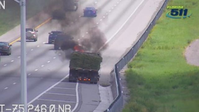 Traffic back to normal after car fire impacts I-75 northbound in Gibsonton