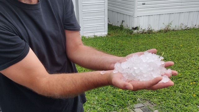 Video: Hail and strong winds pass through Tampa as more rain heads for Bay Area