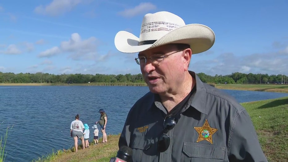 Pictured: Polk County Sheriff Grady Judd at the annual "Fishin' with Judd" event on June 11, 2025.