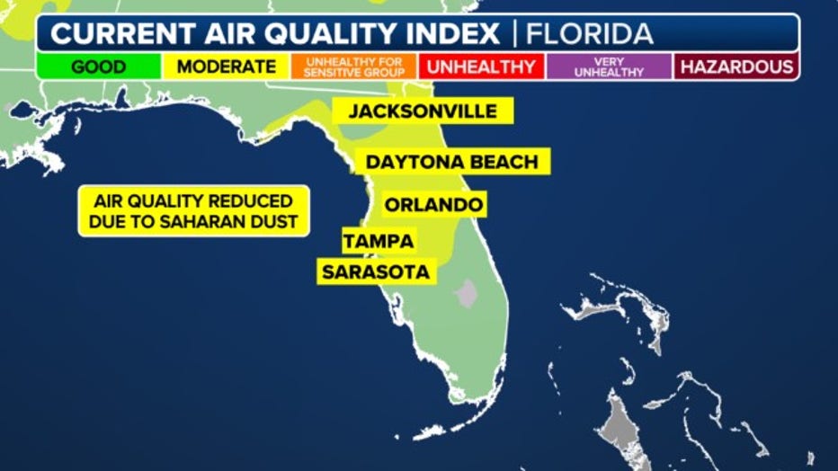 Air quality in Florida right now.
(FOX Weather)