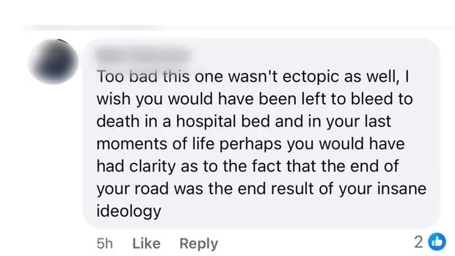 The congresswoman said during the WSJ interview that she had an ectopic pregnancy and that after speaking with medical professionals she had initially refused to terminate her pregnancy.