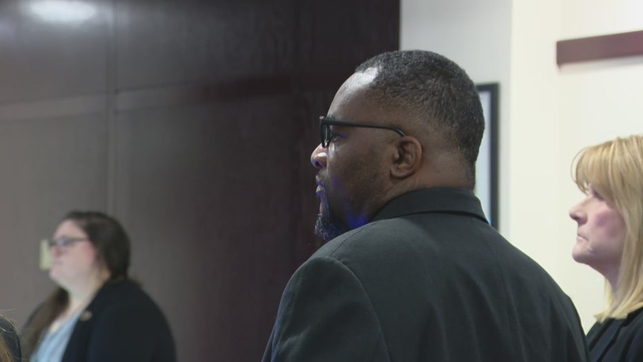 Pictured: Ronnie Walker in court moments before the verdict in his murder case was read.