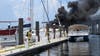 Juveniles arrested for shooting flare gun, setting yacht on fire: BPD