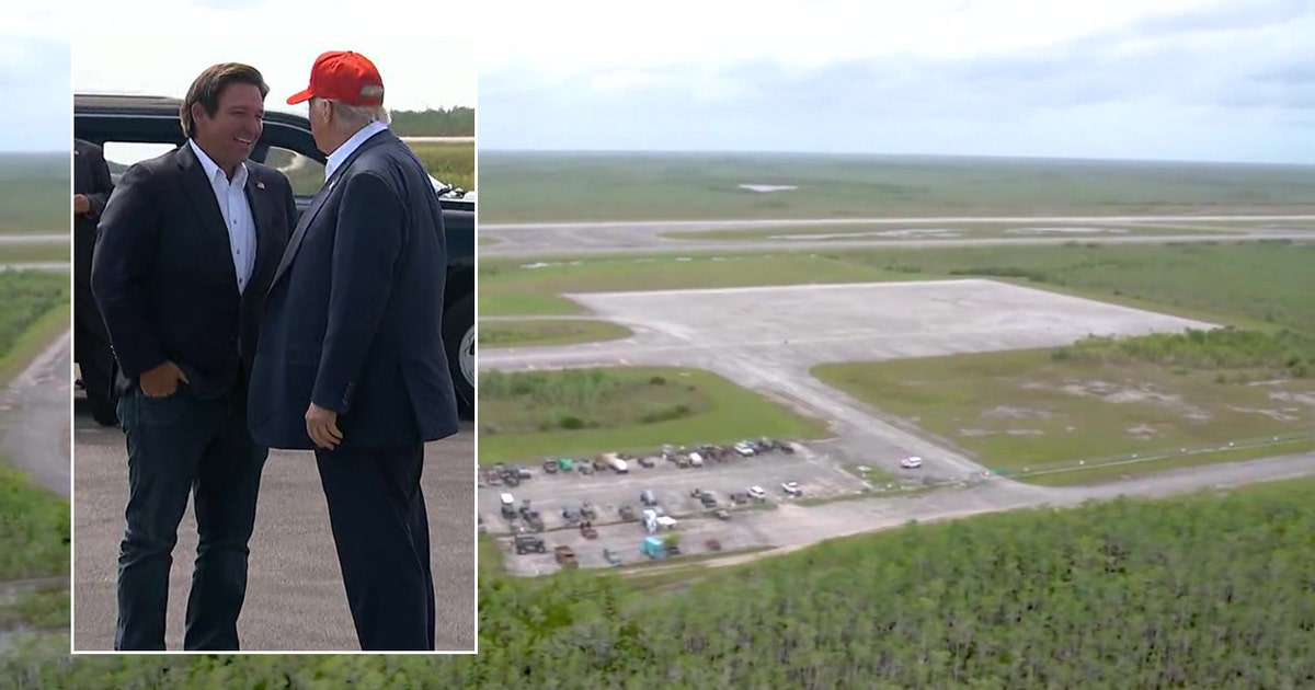 Trump visits Florida's 'Alligator Alcatraz' as new ICE detention center ...