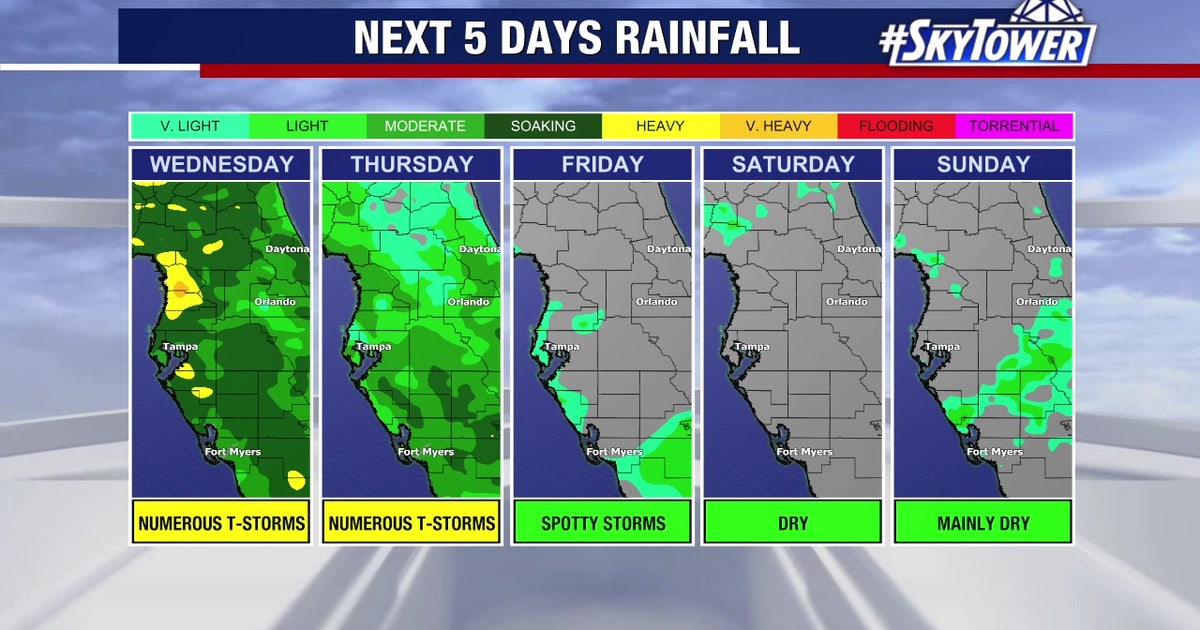 Scattered storms likely in Tampa Bay area Wednesday, drier & hotter ...