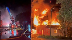 Crews battle 'dangerous and fast-moving' fire at Haines City commercial building