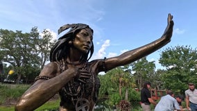 Native American princess statue weaves a love story through history