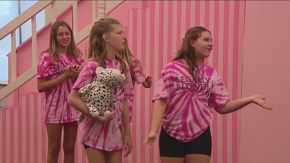 Young performers prepare for 'Legally Blonde the Musical JR.' at Mahaffey Theatre