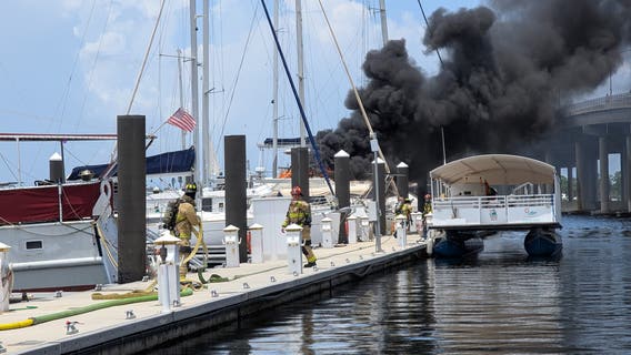 Juveniles arrested for shooting flare gun, setting yacht on fire: BPD