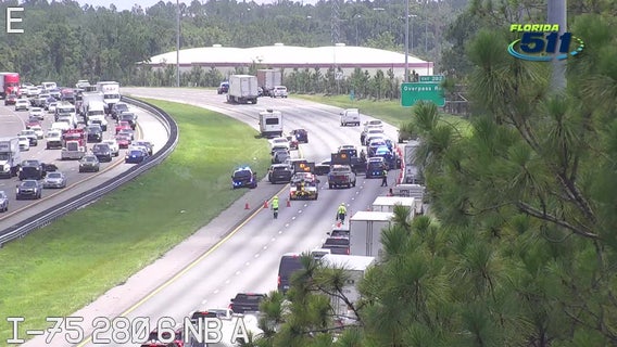 Deadly motorcycle crash shuts down I-75 in Wesley Chapel