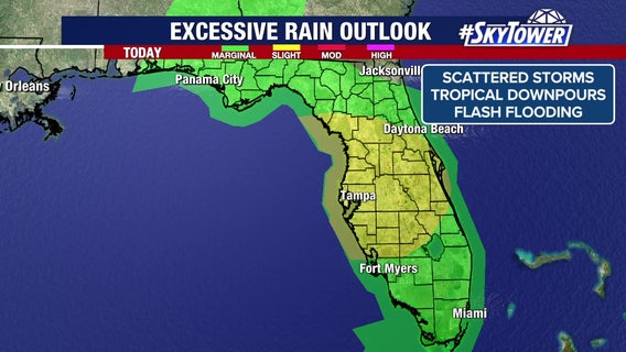 More heavy rain, strong storms possible Tuesday as Invest 93L moves across Florida