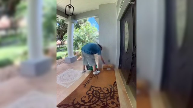 Doorbell camera captures man stealing new cellphone from home's front porch