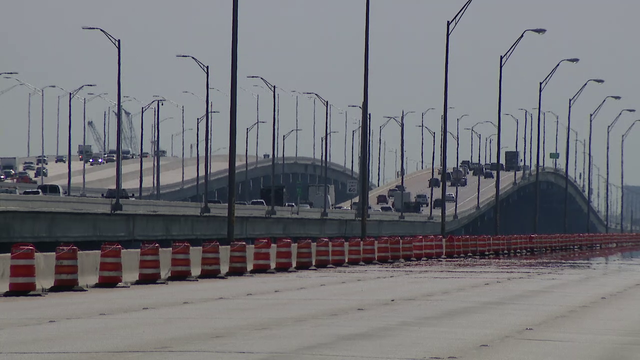 Demolition begins on 1960s span of the Howard Frankland Bridge