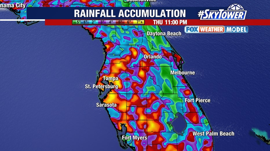 Rain and storm coverage will remain high for the next few days, meteorologists say.