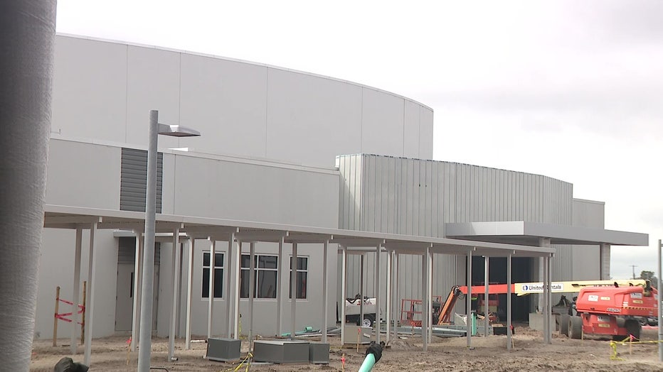 Pictured: Construction of Aquilla J. Morgan High School in Wimauma.