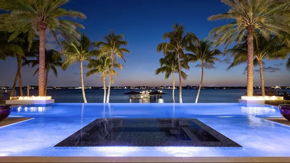 The backyard features an infinity pool. (Legendary Productions / Luxury Resort Portfolio)
