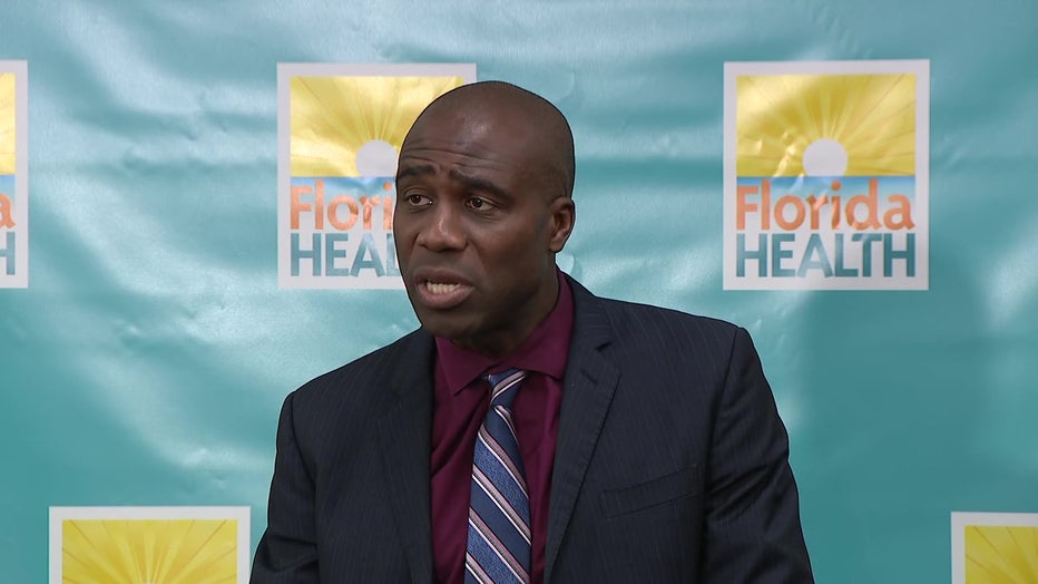 Image: The General surgeon Florida, Dr. Joseph Ladapo, speaks on July 17, 2025 at a press conference in Tampa.