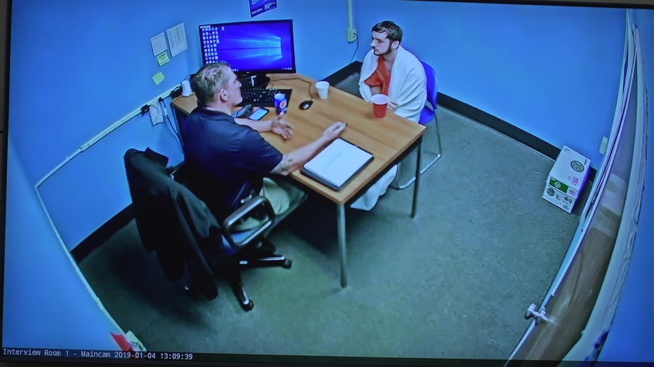 Pictured: Shelby Nealy's interview with a detective in January 2019.