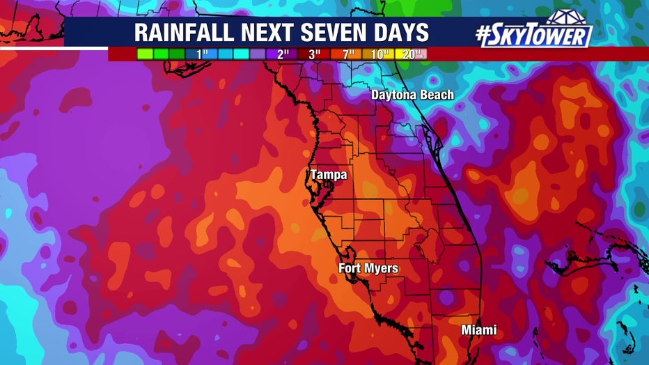 Several inches of rain could be possible over the next week, meteorologists say.