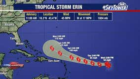 Tropical Storm Erin could be major hurricane by this weekend. Here's the latest track