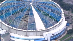 Tropicana Field's new 24 roof panels take six days each to fully install