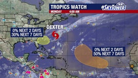 Tropical Storm Dexter forms, NHC monitoring 2 other areas in Atlantic for possible development