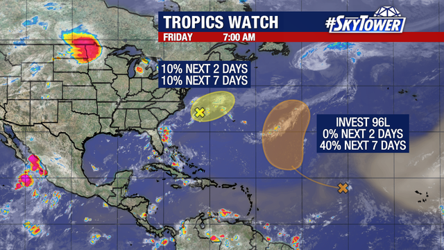 FOX 13 meteorologists watching two spots in the Atlantic