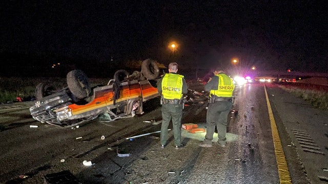 Florida man killed after pickup truck flips on I-4 in Polk County