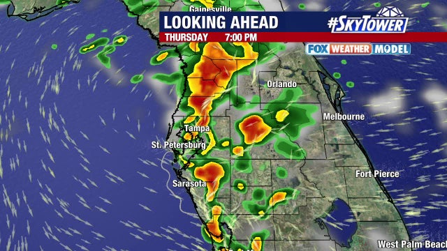 Rain chances increasing for Tampa Bay area as tropical moisture moves over Florida. Here's the timeline