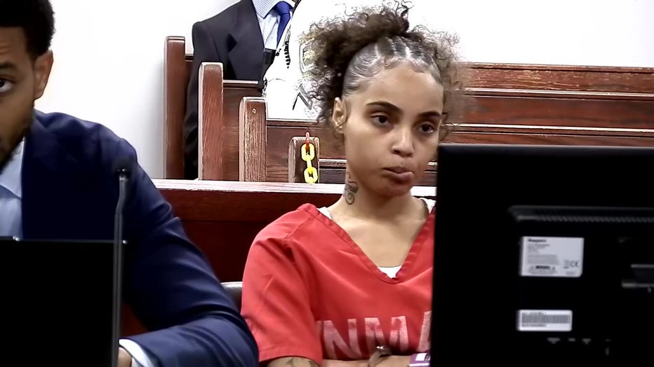 Pictured: Alicia Andrews in court.