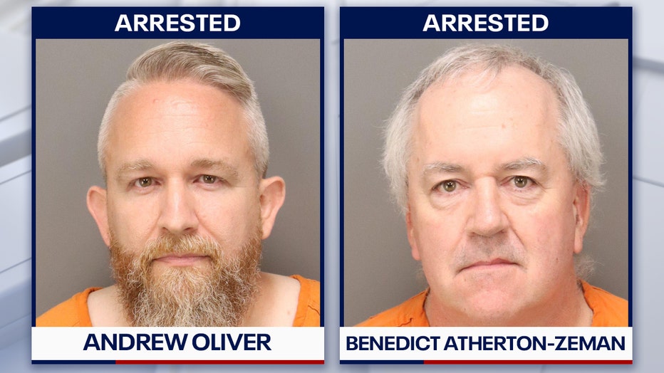 Mugshots of Andrew Oliver and Benedict Atherton-Zeman. Courtesy: Pinellas County Jail.