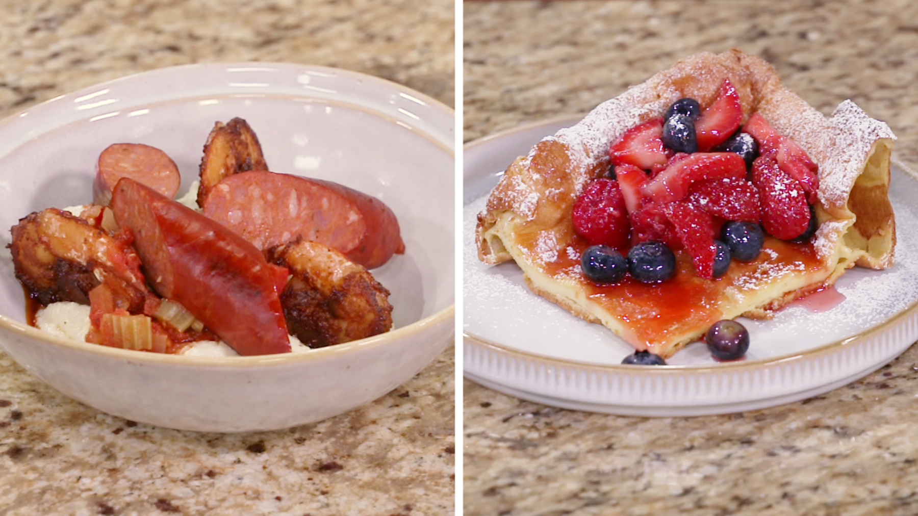 Dinner DeeAs Brunch Recipes: Shrimp and Grits, Baked Pancakes