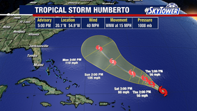 Tracking Humberto, Gabrielle, and Invest 94L