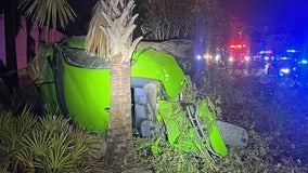 3 people hospitalized after Dodge Charger goes airborne on I-75