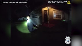 Tampa police officer suspended for kicking suspect in head during arrest, bodycam video released