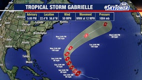 Tropical Storm Gabrielle expected to become hurricane this weekend: NHC