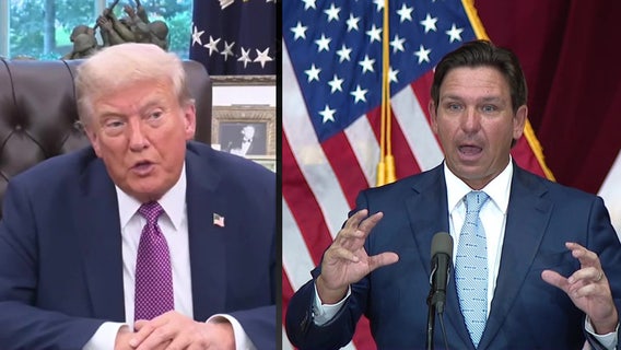 President Trump pushes back on DeSantis' effort to rescind vaccine mandates