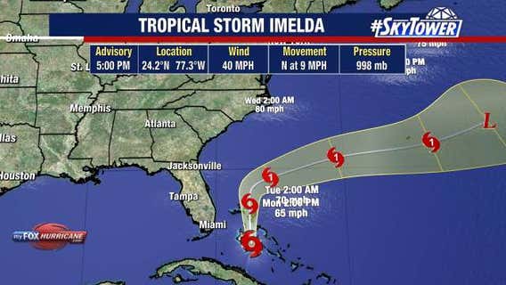 Tropical Storm Imelda forms, ninth named storm of 2025