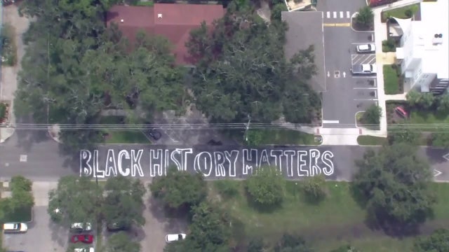 'Black History Matters' mural returns briefly before state crews remove it for second time