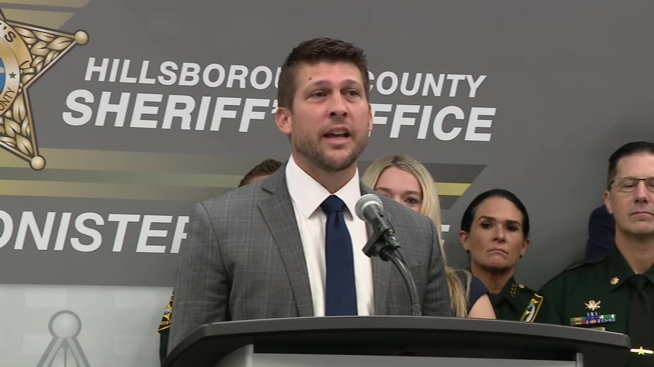 Pictured: Florida Attorney General James Uthmeier speaks at a news conference in Tampa on Sept. 4, 2025.