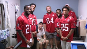 Bucs rookies visit Moffitt Cancer Center to meet patients, kids